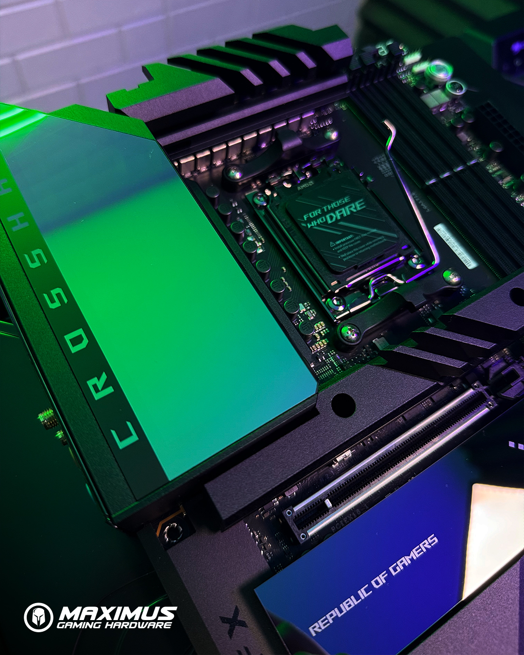 Fotografía de hardware con iluminación de color